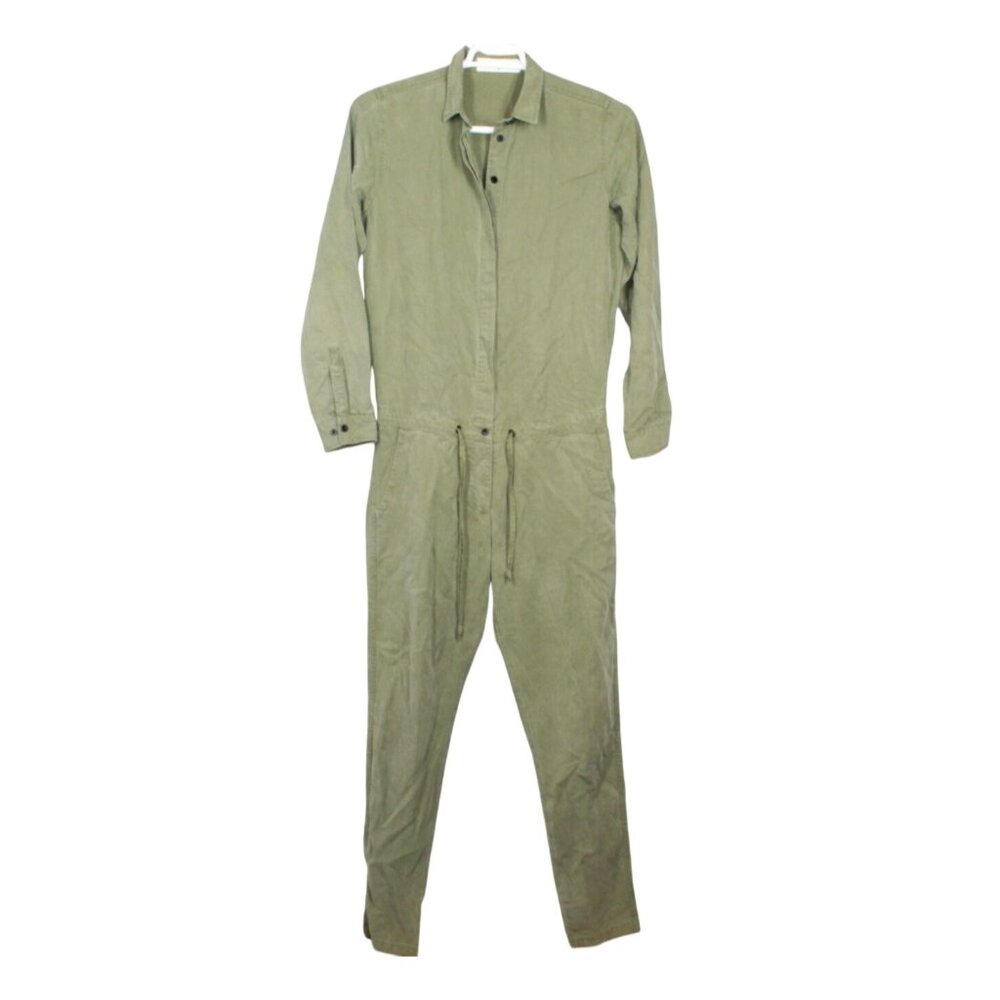 Kings of Indigo Stephanie Slim Fit Jumpsuit Tencel Olive Green Size M